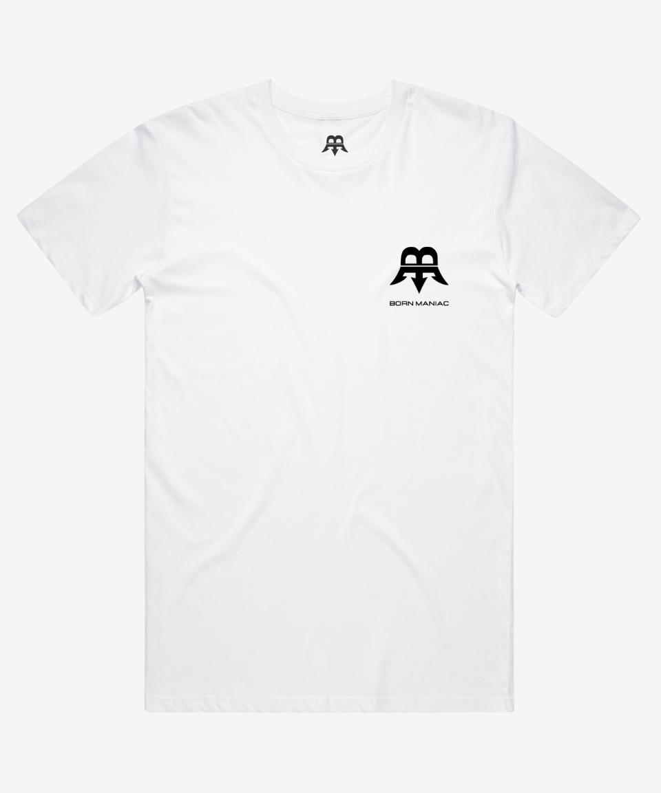 Born Maniac Men's T-Shirt in White