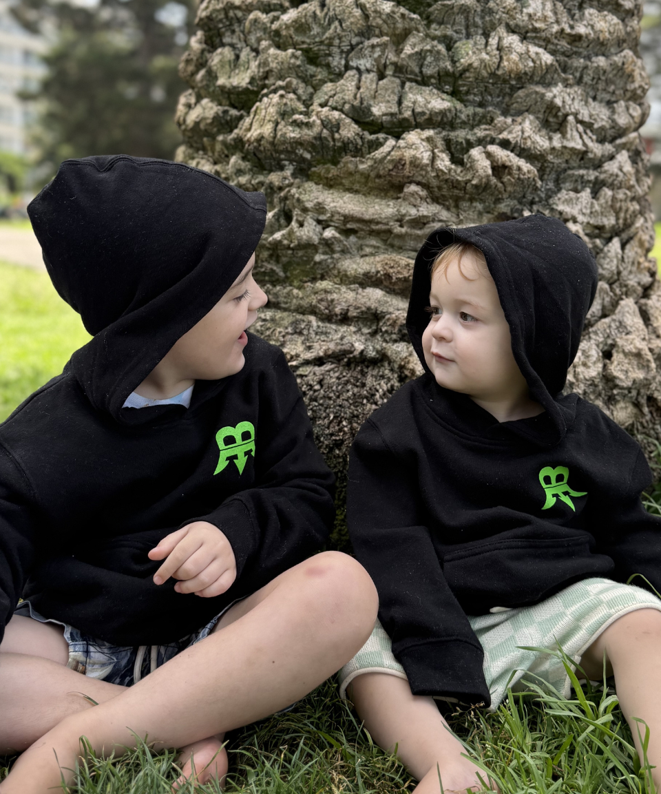 Born Maniac Unisex OG Black Kids Hoodie