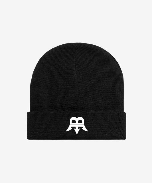 Born Maniac Embroidered Logo Beanie in Black